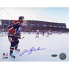Mark Messier Oilers Jersey Outdoor Game vs Canadians 8x10 Photo