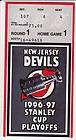 APRIL 17 1997 MARTIN BRODEUR NEW JERSEY NJ DEVILS FIRST GOAL TICKET STUB