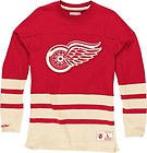 Detroit Red Wings Mitchell  Ness NHL Line Change Vintage Long Sleeve Jersey
