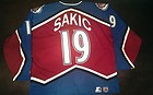 VINTAGE JOE SAKIC STARTER 90S COLORADO AVALANCHE JERSEY SIZE XXL SEWN ON PATCHES