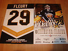 MARC ANDRE FLEURY JERSEY RETIREMENT NIGHT POSTER CAPE BRETON JAN25 2008