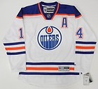 JORDAN EBERLE EDMONTON OILERS RBK PREMIER AWAY JERSEY W ALTERNATE CAPTAINS A