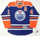 JORDAN EBERLE EDMONTON OILERS RBK PREMIER HOME JERSEY W ALTERNATE CAPTAINS A