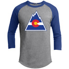Colorado Denver Rockies Hockey Defunct Retro Jersey Logo 3 4 Sleeve T Sh
