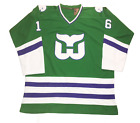 Hartford Whalers 1979 92 Customized Hockey Jersey New England green white 1980s