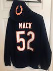 Chicago Bears Khalil Mack Navy Jersey Style Hoodie Hoody Hooded Sweatshirt