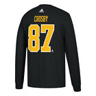 Pittsburgh Penguins Sidney Crosby Adidas Black Long Sleeve Jersey T Shirt