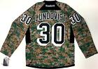 HENRIK LUNDQVIST NEW YORK RANGERS MILITARY CAMO VETERANS DAY REEBOK JERSEY NEW