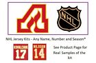 NHL Atlanta Flames Lettering Custom Jersey Kit ANY Year Name Number UNSEWN