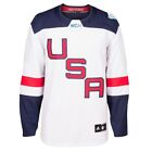 USA NHL Mens Adidas White 2016 World Cup of Hockey Premier Away Jersey