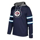 Winnipeg Jets NHL Adidas Mens Navy Blue Team Platinum Jersey Pullover Hoodie