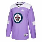 Hockey Fights Cancer Winnipeg Jets Purple 255J Adidas NHL Authentic Pro Jersey