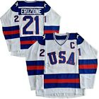 1980 USA Olympic Hockey 21 Mike Eruzione 17 OCallahan Mens Hockey Jersey