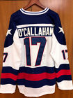 Jack OCallahan 17 1980 Miracle On Ice USA Mens Hockey Jersey White Stitched