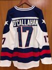 NEw Movie Men 1980 Miracle On Ice Team USA Jack OCallahan 17 Hockey Jersey whi