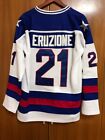 NEw 1980 Miracle On Ice Team USA Mike Eruzione 21 Hockey Jersey All stitched