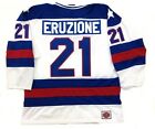 MIKE ERUZIONE TEAM USA HOCKEY WHITE JERSEY 1980 GOLD MEDAL MIRACLE ON ICE