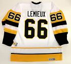MARIO LEMIEUX PITTSBURGH PENGUINS CCM VINTAGE WHITE JERSEY NEW WITH TAGS