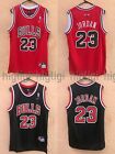 NWT Michael Jordan 23 Chicago Bulls Jersey Throwback Stitched Red Black