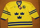 Sweden Sverige Vintage Home Hockey Jersey by Nike New