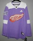 Authentic Adidas NHL Detroit Red Wings Hockey Fights Cancer Hockey Jersey New