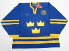 TEAM SWEDEN IIHF BLUE NIKE HOCKEY JERSEY MADE IN CANADA BNWT