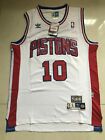 New Dennis Rodman Detroit Pistons White Throwback Swingman Stitched Jersey S XXL
