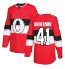 Mens Fanatics Craig Anderson Red Ottawa Senators 2017 NHL 100 Classic Jersey