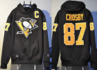 Sidney Crosby Pittsburgh Penguins NHL Jersey Hooded Sweatshirt Embroidered