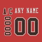 WHA Los Angeles Sharks 1972 1973 Red Jersey Number Kit un stitched