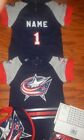 Columbus Blue Jackets Newborn Infant NHL Jersey Bib  Bootie Set add name number