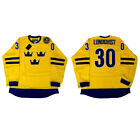 2014 Team Sweden Henrik Lundqvist 30 Hockey Jerseys All Stitch Custom Any Names