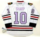 PATRICK SHARP CHICAGO BLACKHAWKS LAVENDER CANCER REEBOK PREMIER JERSEY