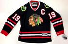 JONATHAN TOEWS CHICAGO BLACKHAWKS BLACK REEBOK PREMIER JERSEY NEW WITH TAGS