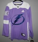 Authentic Adidas NHL Tampa Bay Lightning Hockey Fights Cancer Hockey Jersey 50